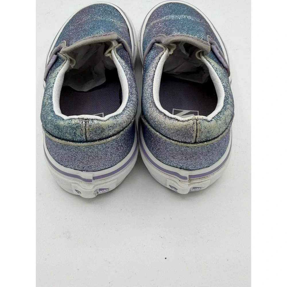 Vans Kids Classic Slip On Ombré Glitter Color way Sparkle Blue/ Purple Size 13